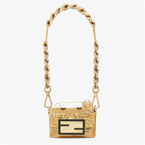 fendi nano baguette gold|fendi nano baguette charm magenta.